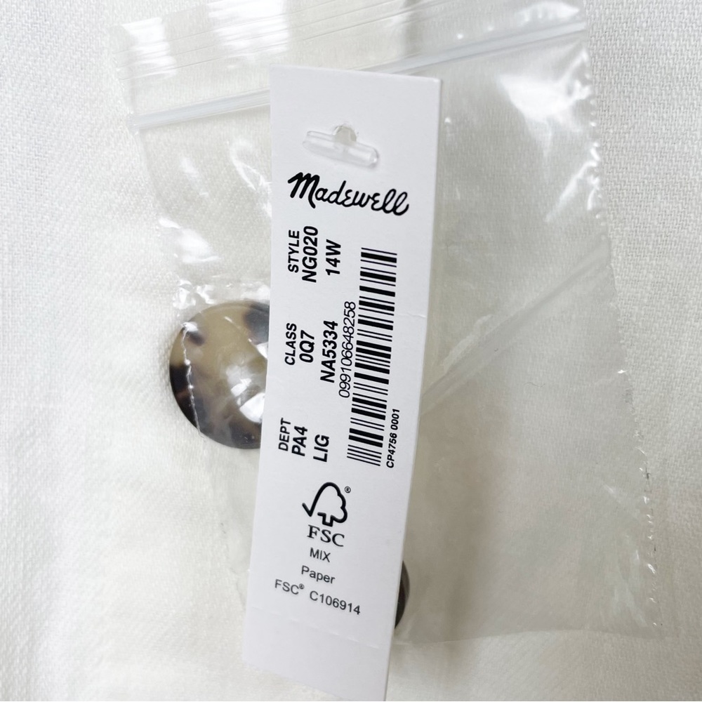 Madewell White Button-Front Mini Dress - Picture 10 of 14
